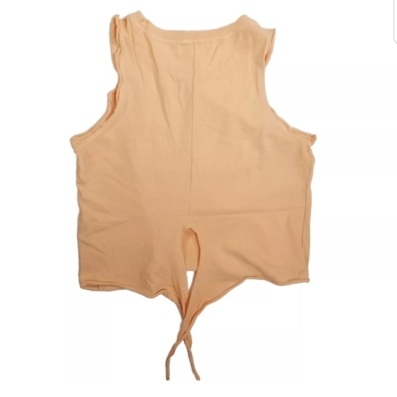 Diesel Women's Tank Top Pink Embroidered Logo Distressed Neck Size XL - Picture 5 of 8